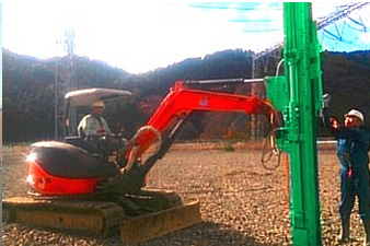 H steel piling machine